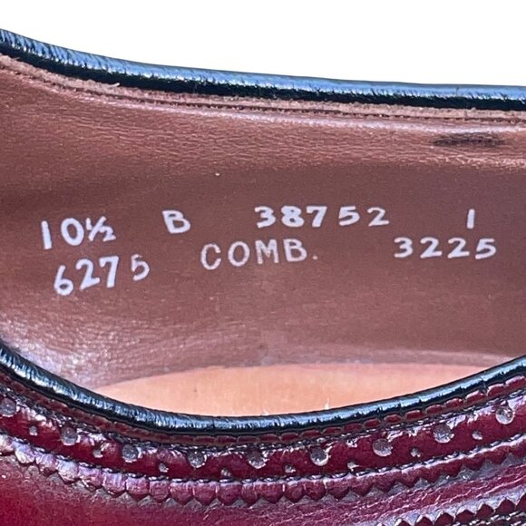 Allen Edmonds Men’s Brown Leather McAllister Wingtip Dress Shoes Size 10.5 B